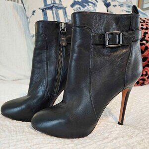 NEW ANN TAYLOR Black Leather Boots Size 5.5